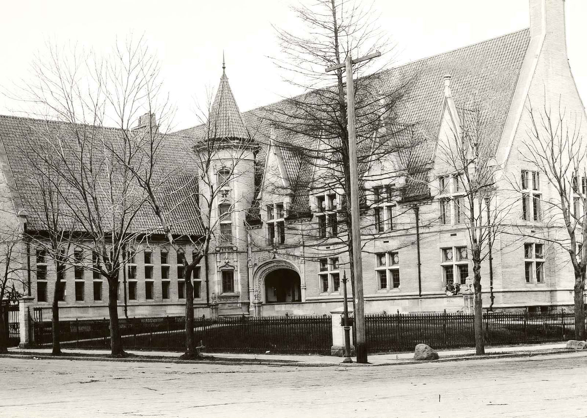 Public Library, Scranton PA in 1905 vintage print