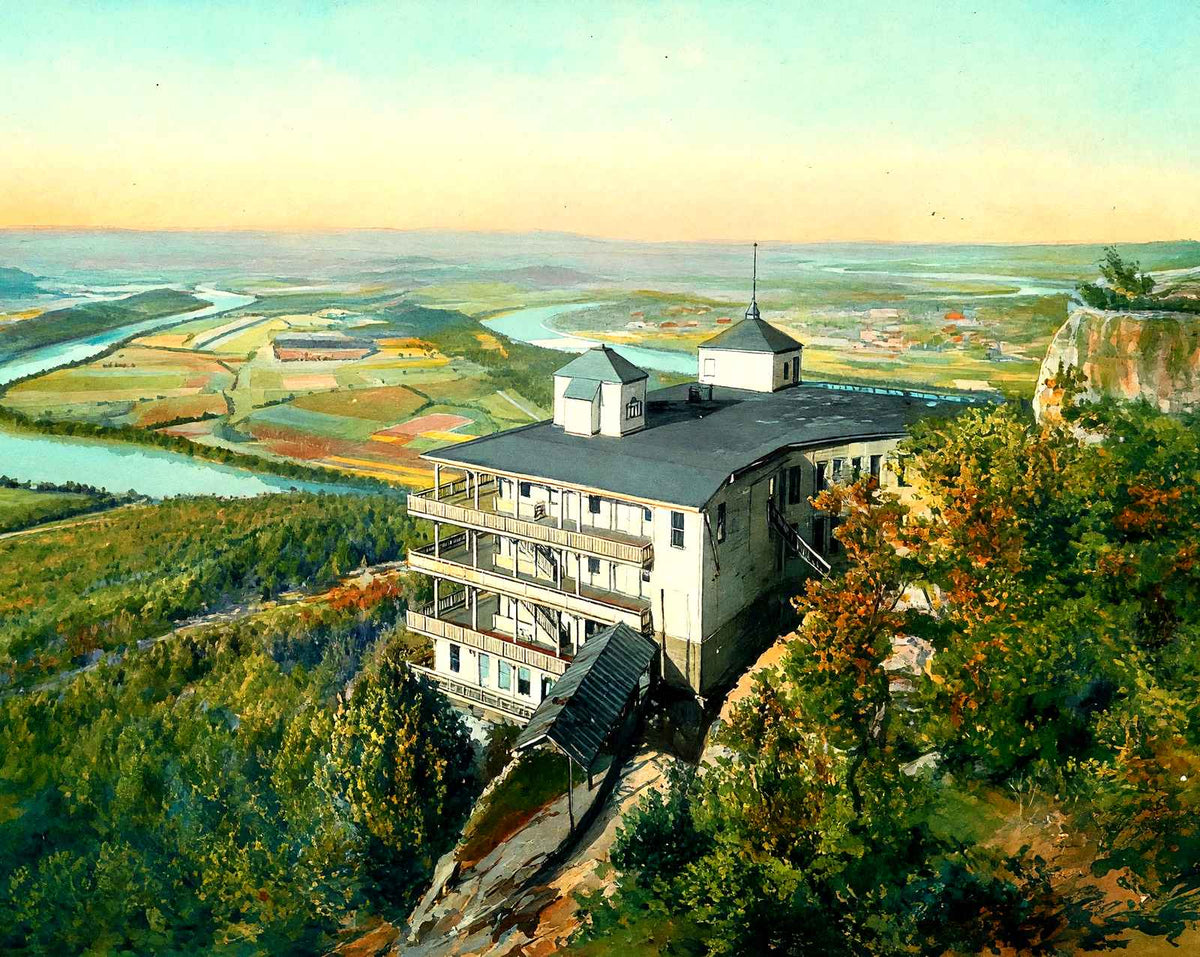 Point Lookout & Hotel, Chattanooga, TN (1905) art print