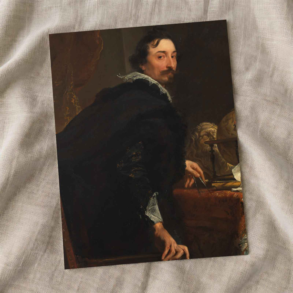 Lucas van Uffel (Died 1637) painting print by Anthony van Dyck (1621)