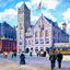 Post Office, Newark, NJ in 1905 art print