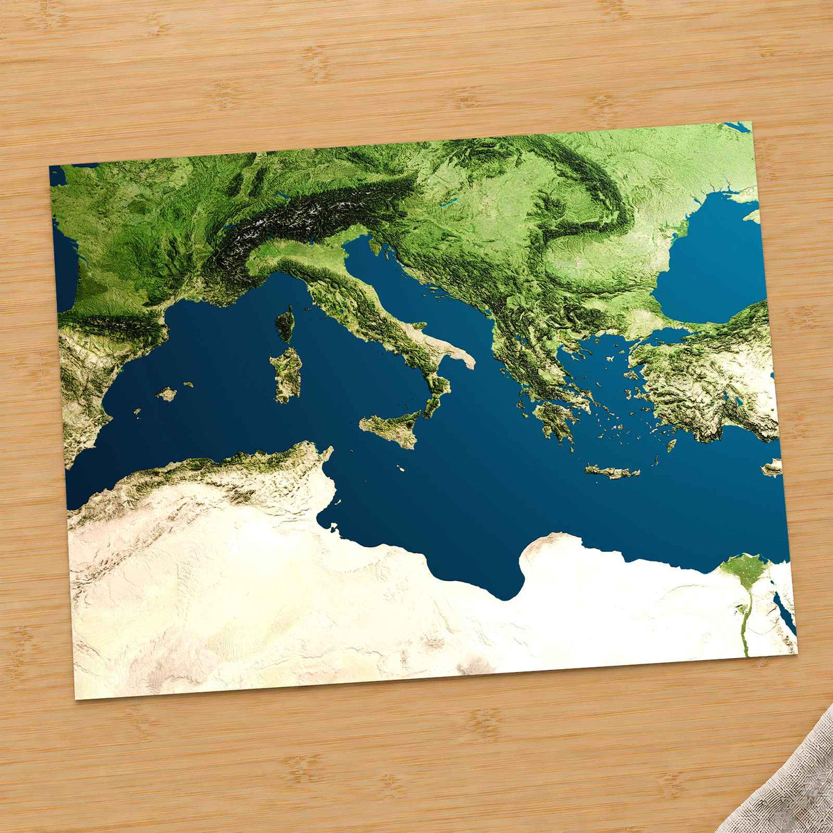 Mediterranean Sea from Above by A Chosen Soul Photo Print Wall Decor