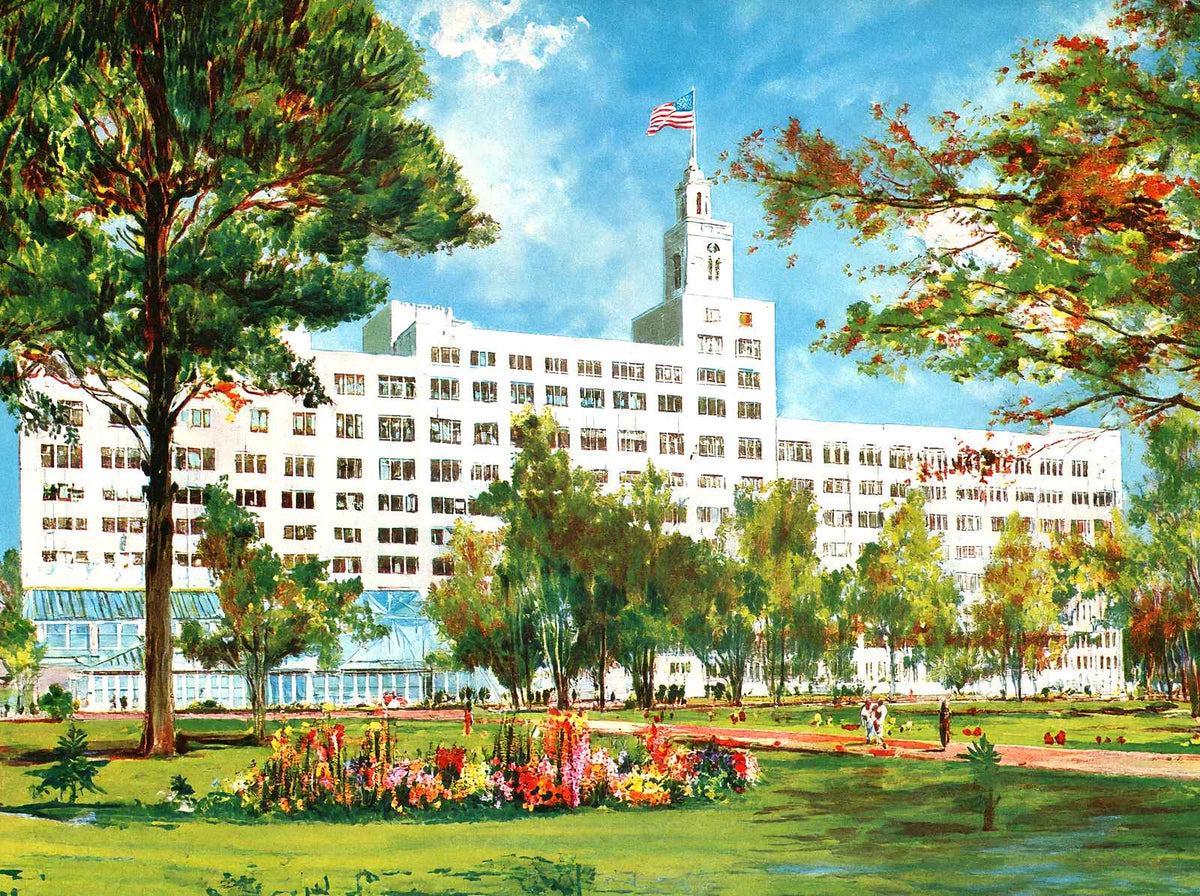 Edgewater Gulf Hotel, Gulfport & Biloxi, MS vintage print