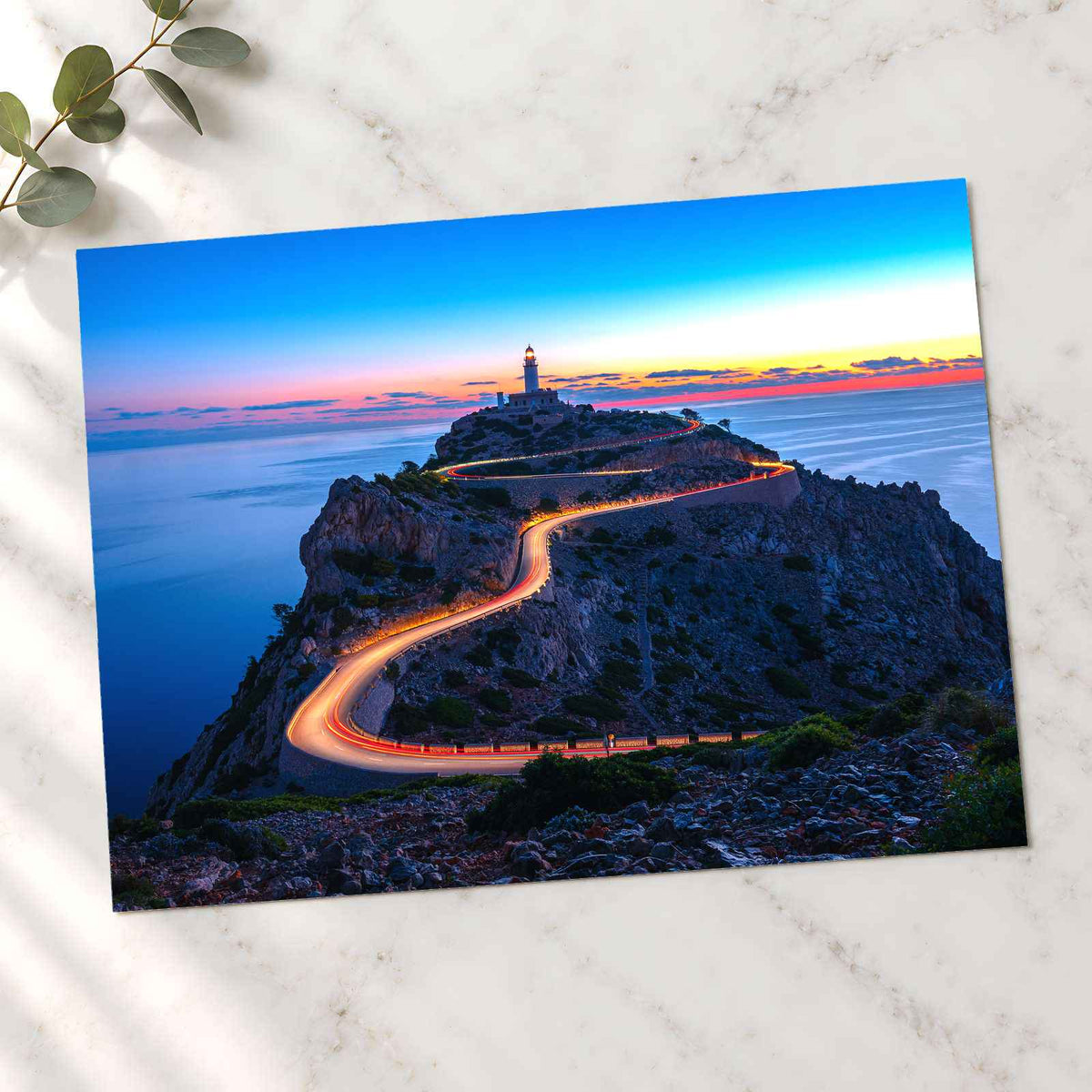 Winding Road to Lighthouse in Spain by Petr Slováček Photo Print Wall Decor