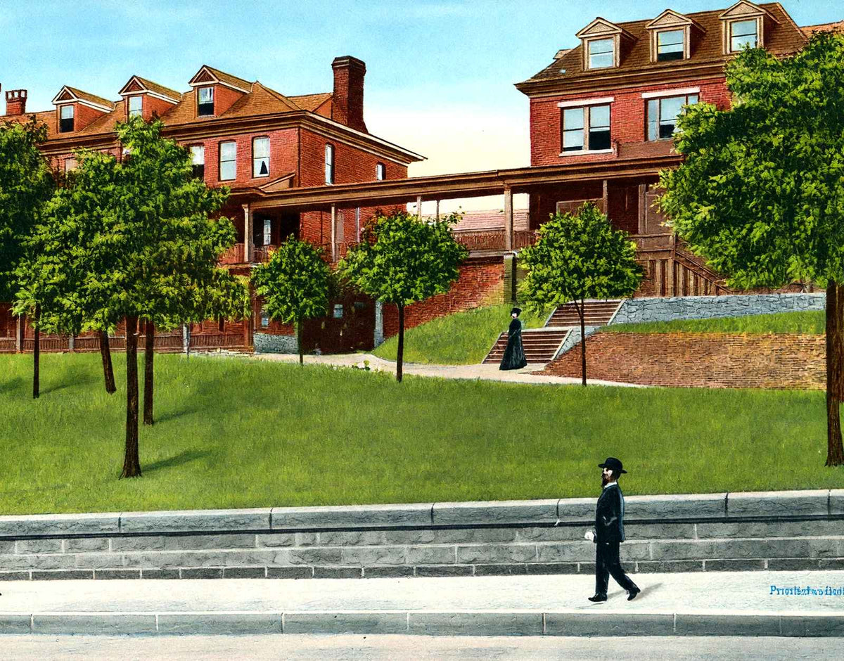 Hospital & Nurses Home, Altoona, PA in 1906 vintage print
