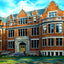 Stephenson Science Hall, Appleton, WI in 1905 painting