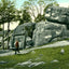 Devils Den, Gettysburg PA in 1906 vintage print