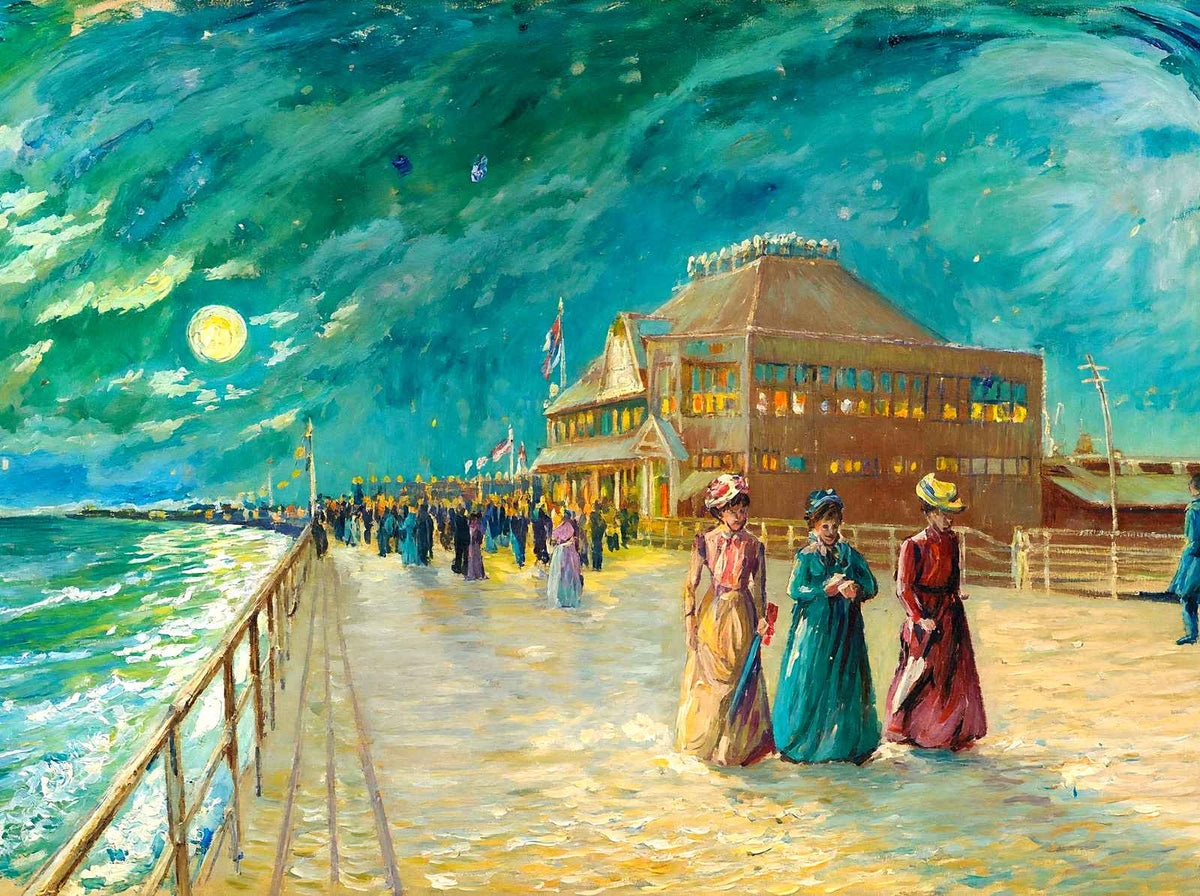 The Casino, Atlantic City, NJ in 1902 art print