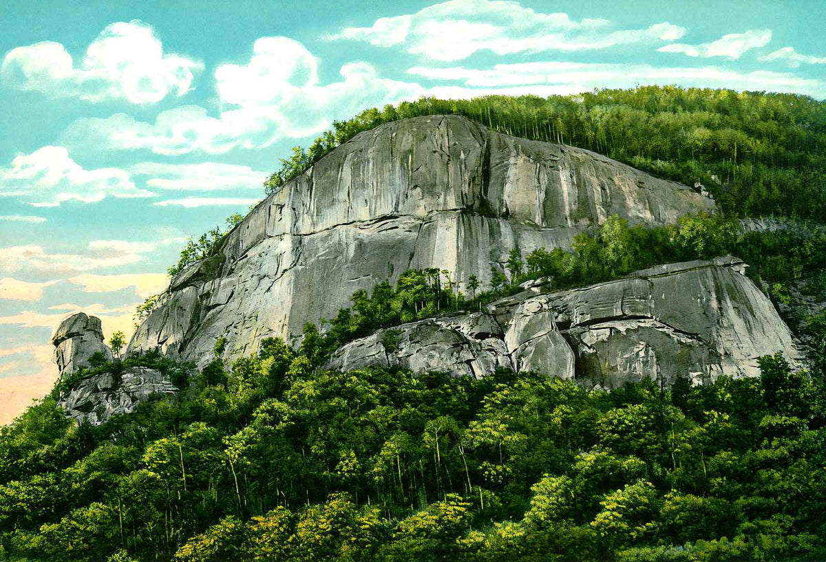 Chimney Rock Mountain, NC in 1907 vintage print