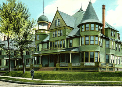 The Terrace, Waukesha, WI in 1906 vintage print