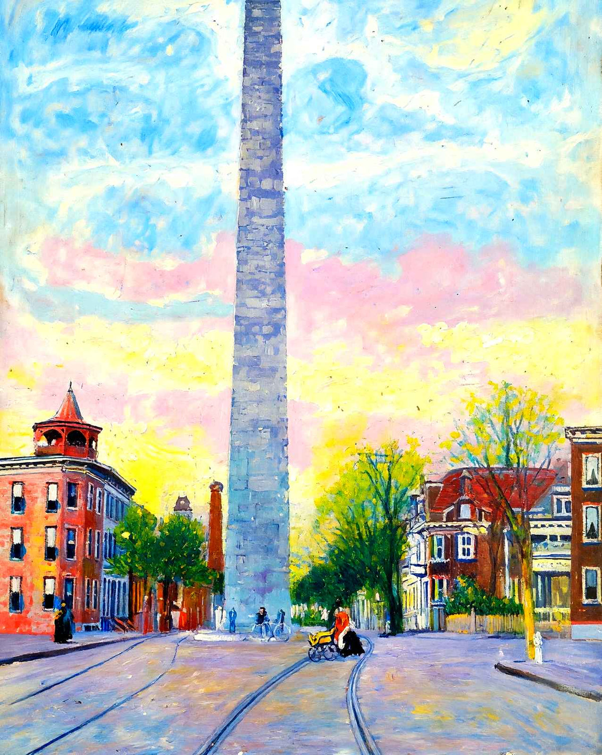 Soldiers Monument, Harrisburg, PA in 1907 art print