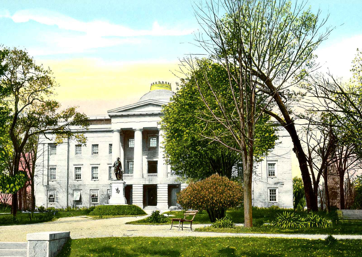 State Capitol, Raleigh, NC in 1906 vintage print