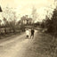 Macadamized Road and Home Near Salisbury, NC vintage print