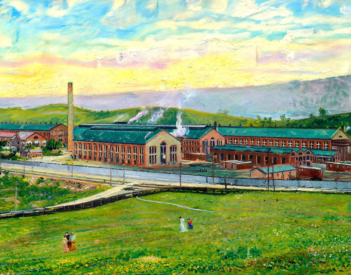 Juniata Shops, Altoona, PA in 1906 art print