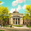 Presbyterian College, Charlotte, NC in 1906 vintage print