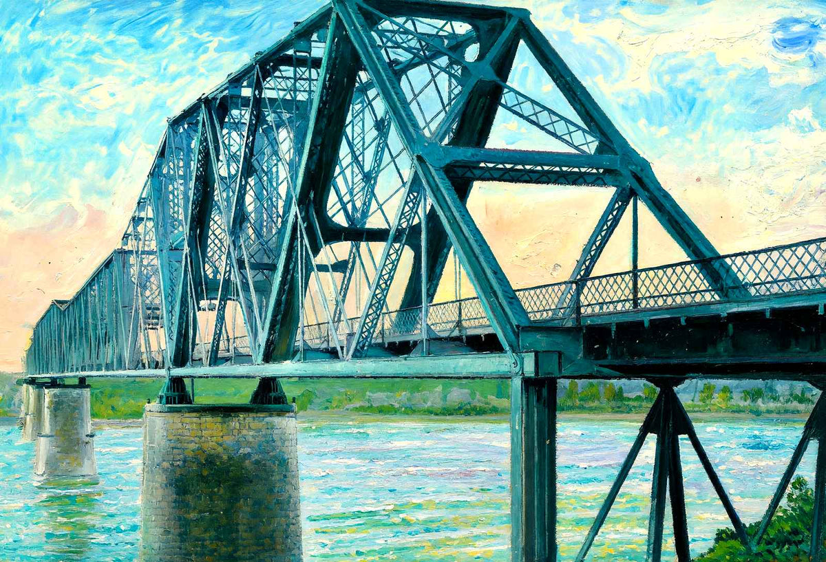 Memphis Bridge, Memphis, TN in 1906 painting