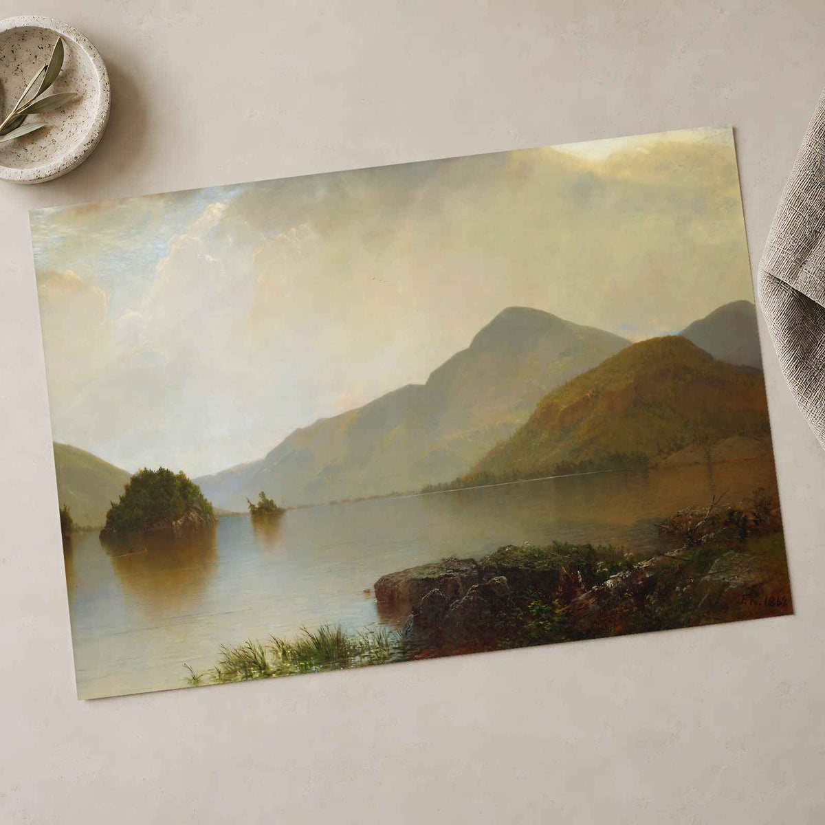 Lake George fine art print by John Frederick Kensett (1869)