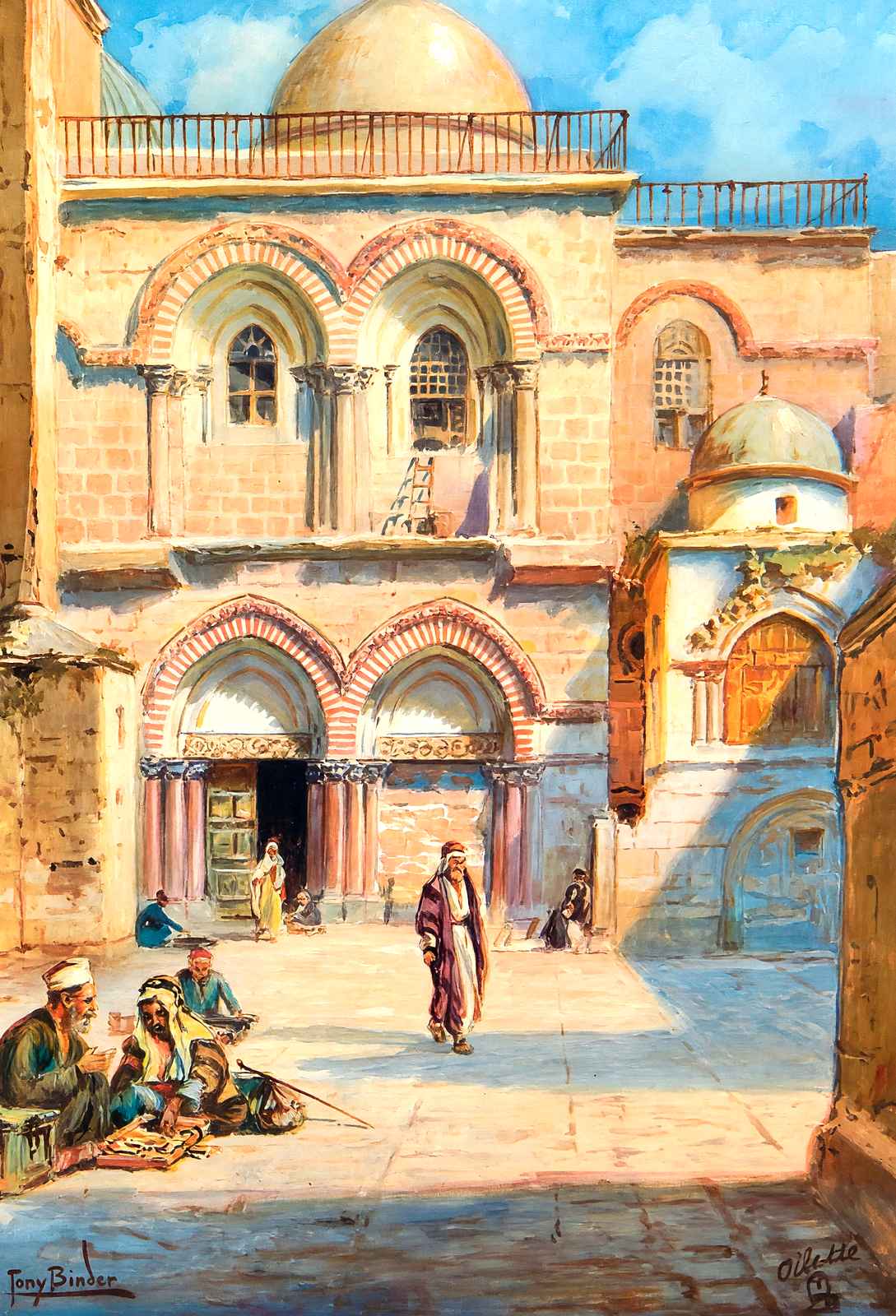 Entrance to Holy Sepulchre, Jerusalem painting