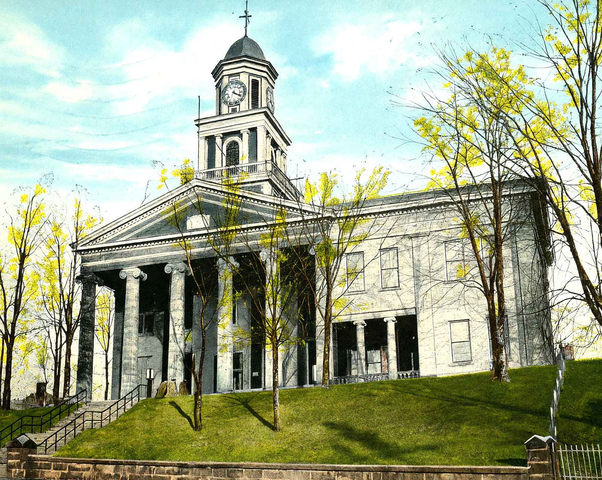 Lawrence County Court House, New Castle PA vintage print