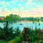 Long Park Lake, Lancaster, PA in 1907 art print