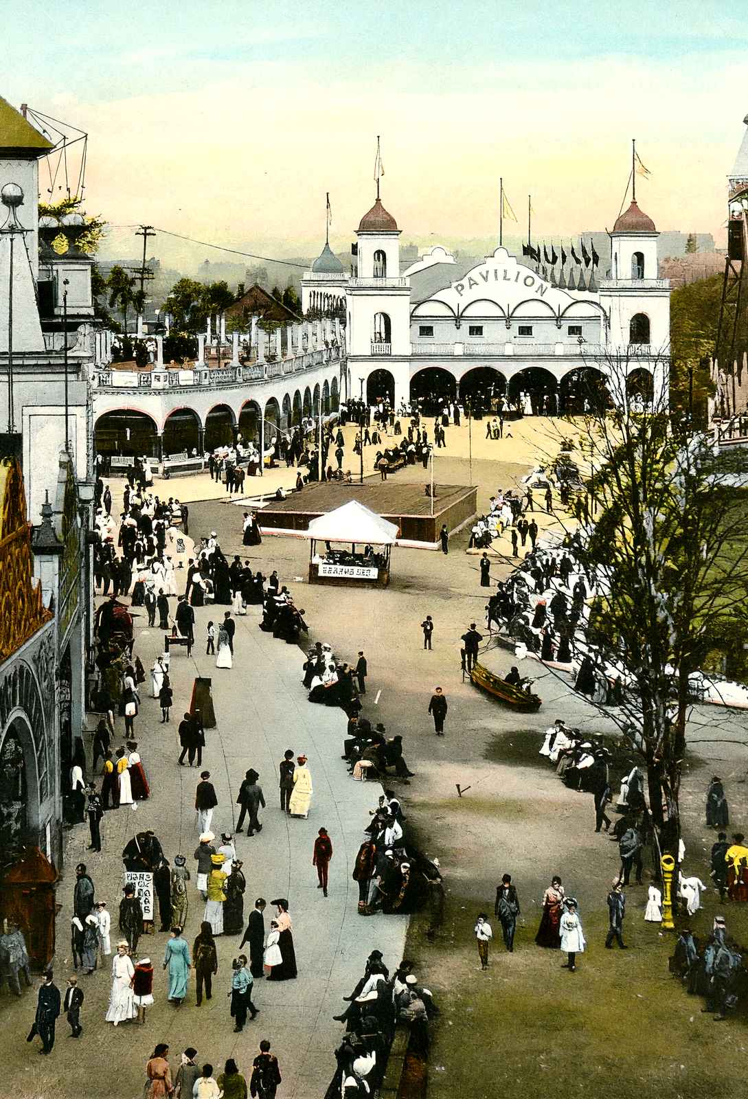 Luna Park Entrance, Pittsburgh PA in 1906 vintage print