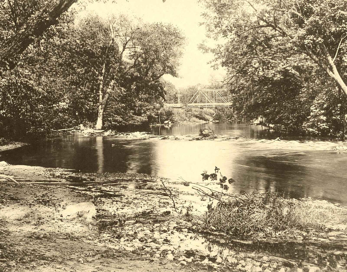 Swannanoa River at Biltmore, Asheville NC vintage print