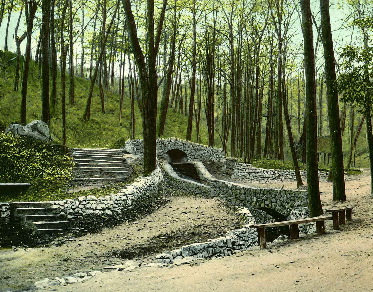 Mineral Springs Park, Reading, PA in 1907 vintage print