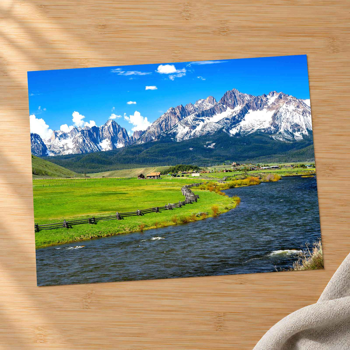 Sawtooth Mountains, Salmon River, Idaho Photo Print Wall Decor
