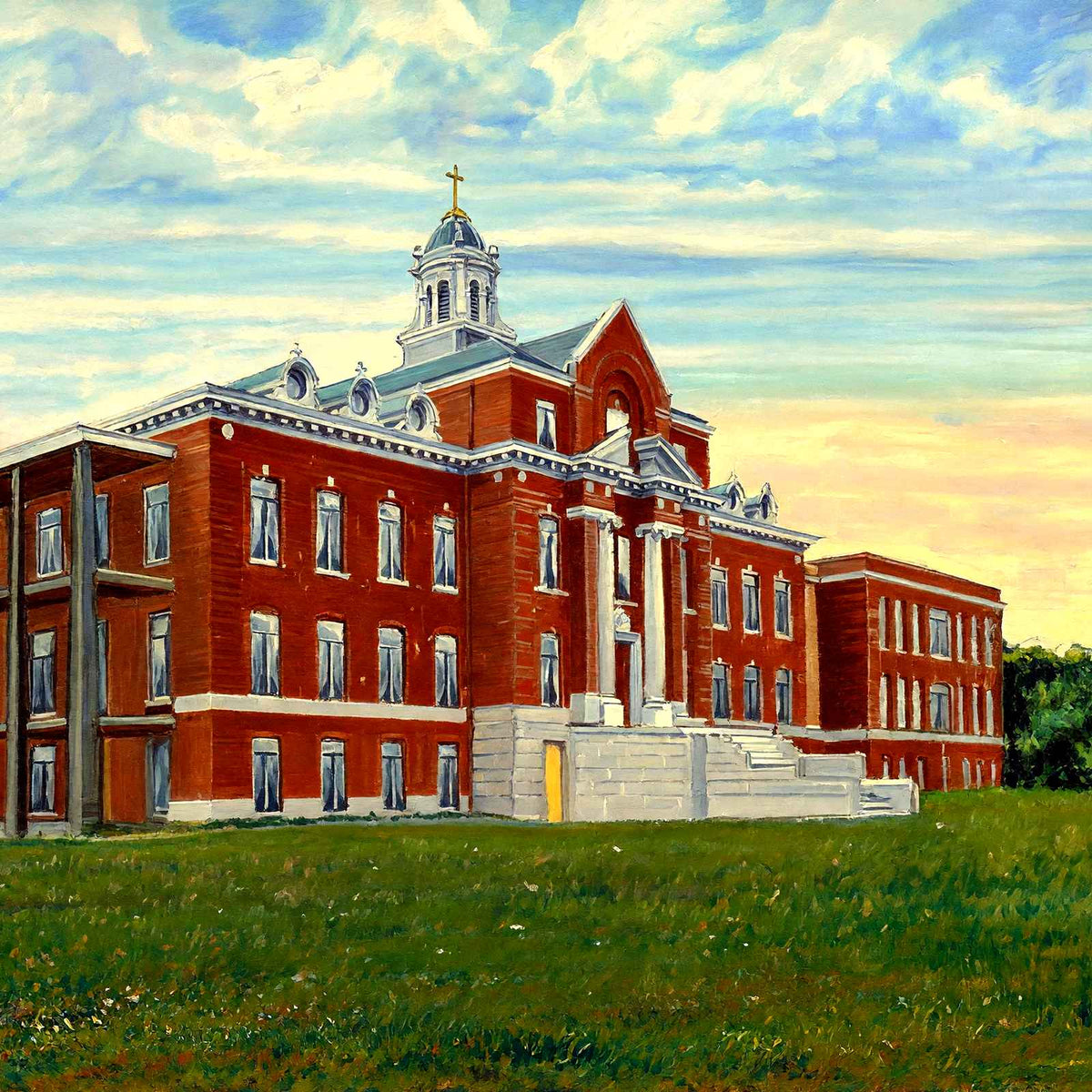 St Leo's Hospital, Greensboro, NC in 1906 art print