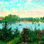 Long Park Lake, Lancaster, PA in 1907 art print