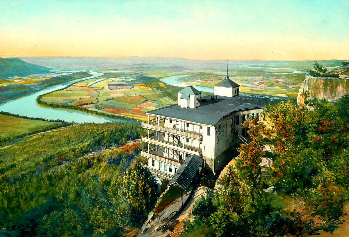 Point Lookout & Hotel, Chattanooga, TN (1905) art print