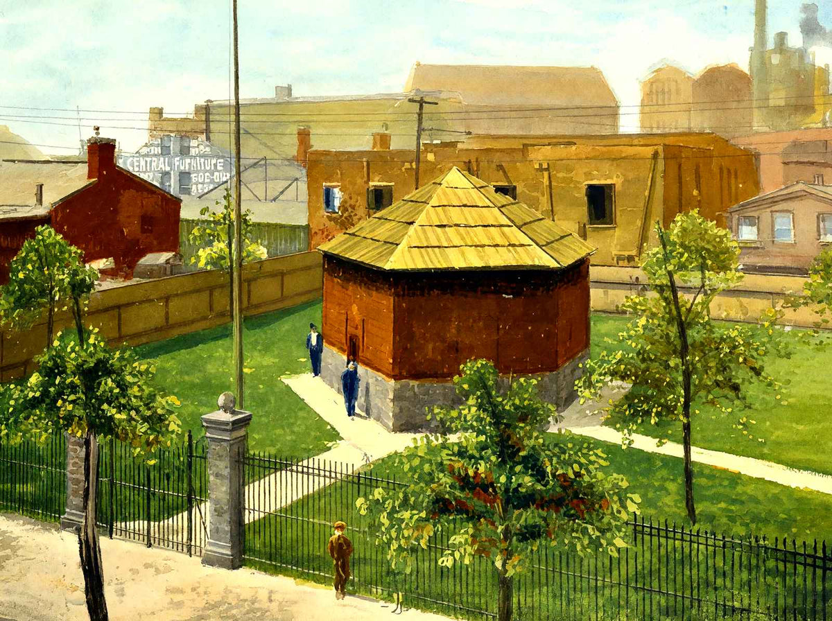 Old Block House, Pittsburgh PA in 1906 art print