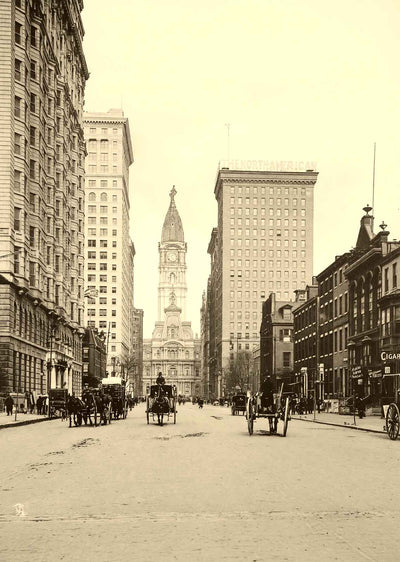 Broad Street Looking North, Philadelphia 1904 photo print