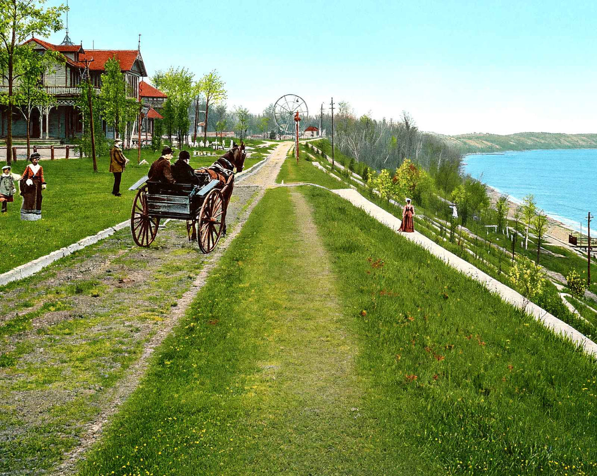 Whitefish Bay, Milwaukee, WI in 1905 vintage print