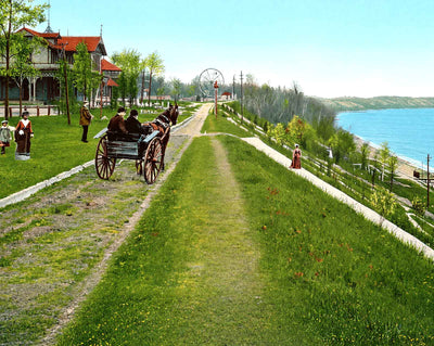 Whitefish Bay, Milwaukee, WI in 1905 vintage print