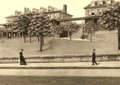 Altoona Hospital and Nurses' Home, PA 1908 restored photo print