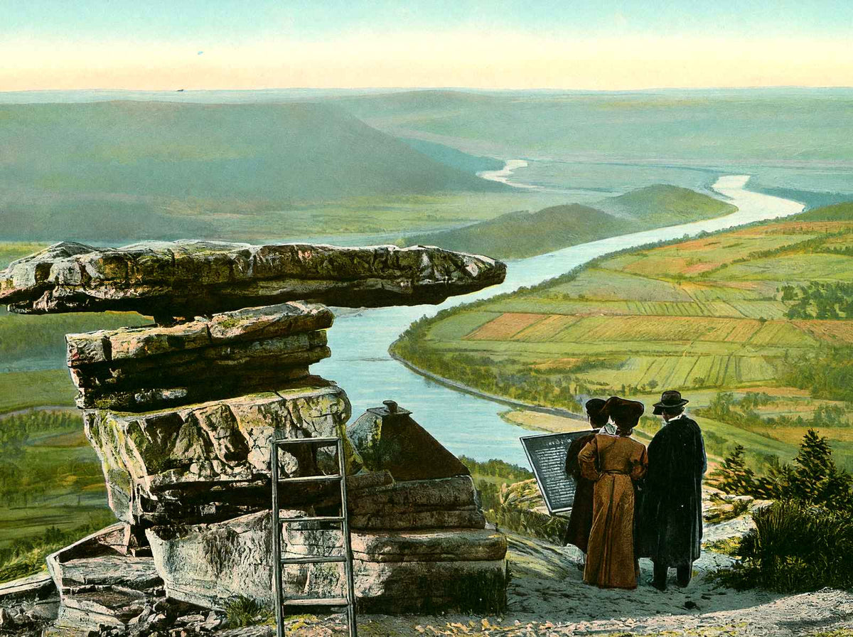 Umbrella Rock, Chattanooga, TN in 1905 vintage print
