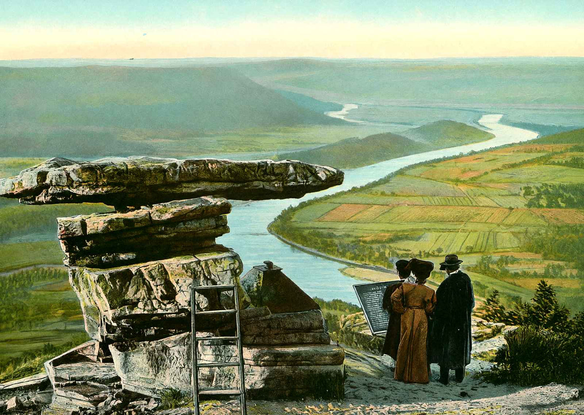 Umbrella Rock, Chattanooga, TN in 1905 vintage print