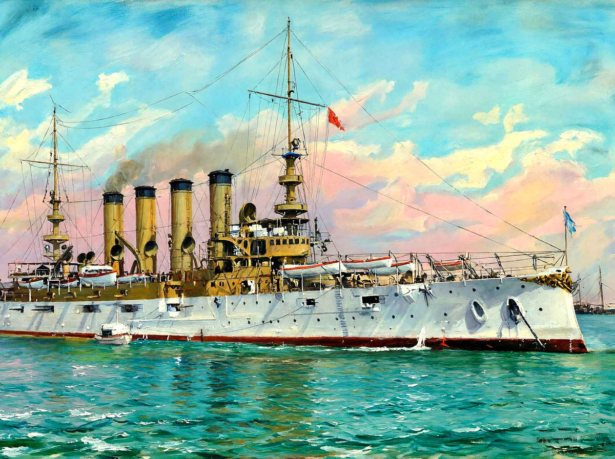 Cruiser Pennsylvania in 1905 art print