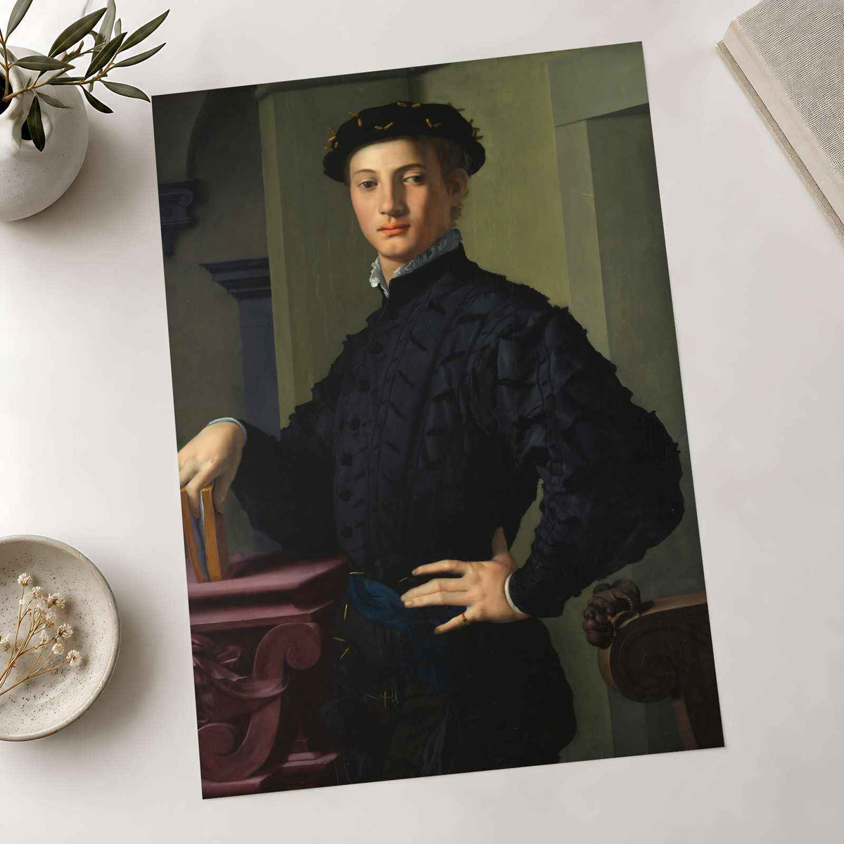Portrait of a Young Man art print by Bronzino (Agnolo di Cosimo di Mariano) (1530)