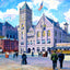 Post Office, Newark, NJ in 1905 art print