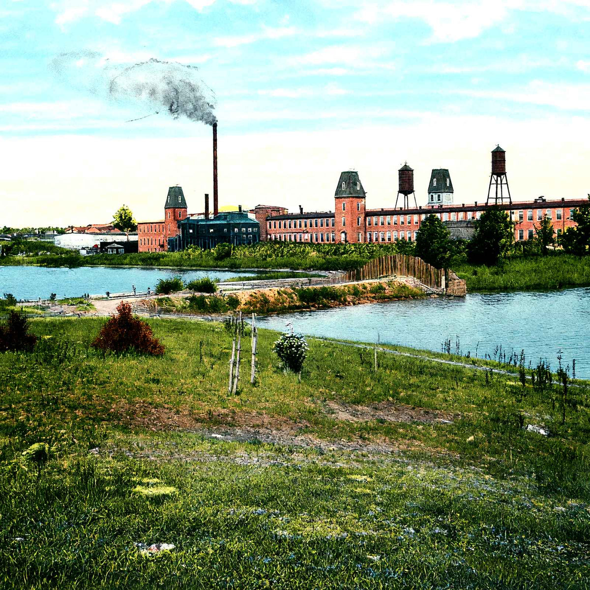 Proximity Mills, Greensboro, NC in 1906 vintage print