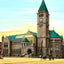 Carnegie Library, Allegheny PA in 1906 vintage print