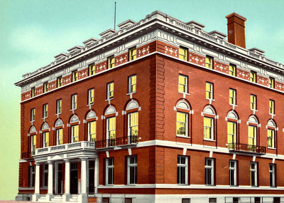 Ymca Building, Harrisburg PA in 1907 vintage print
