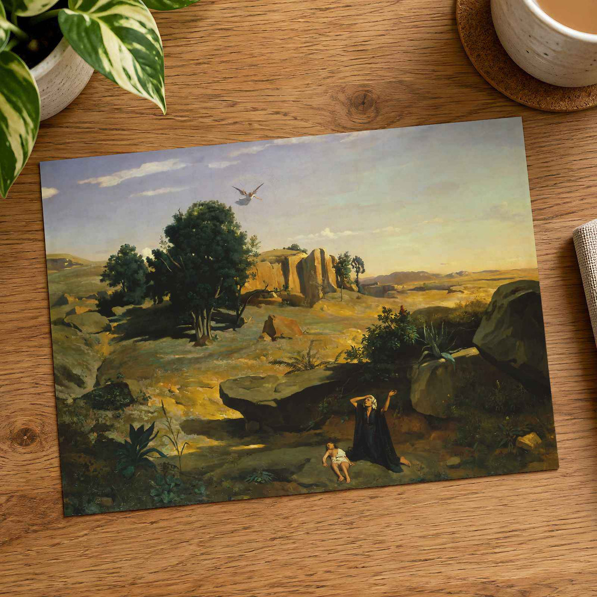 Hagar in the Wilderness art print by Camille Corot (1835)