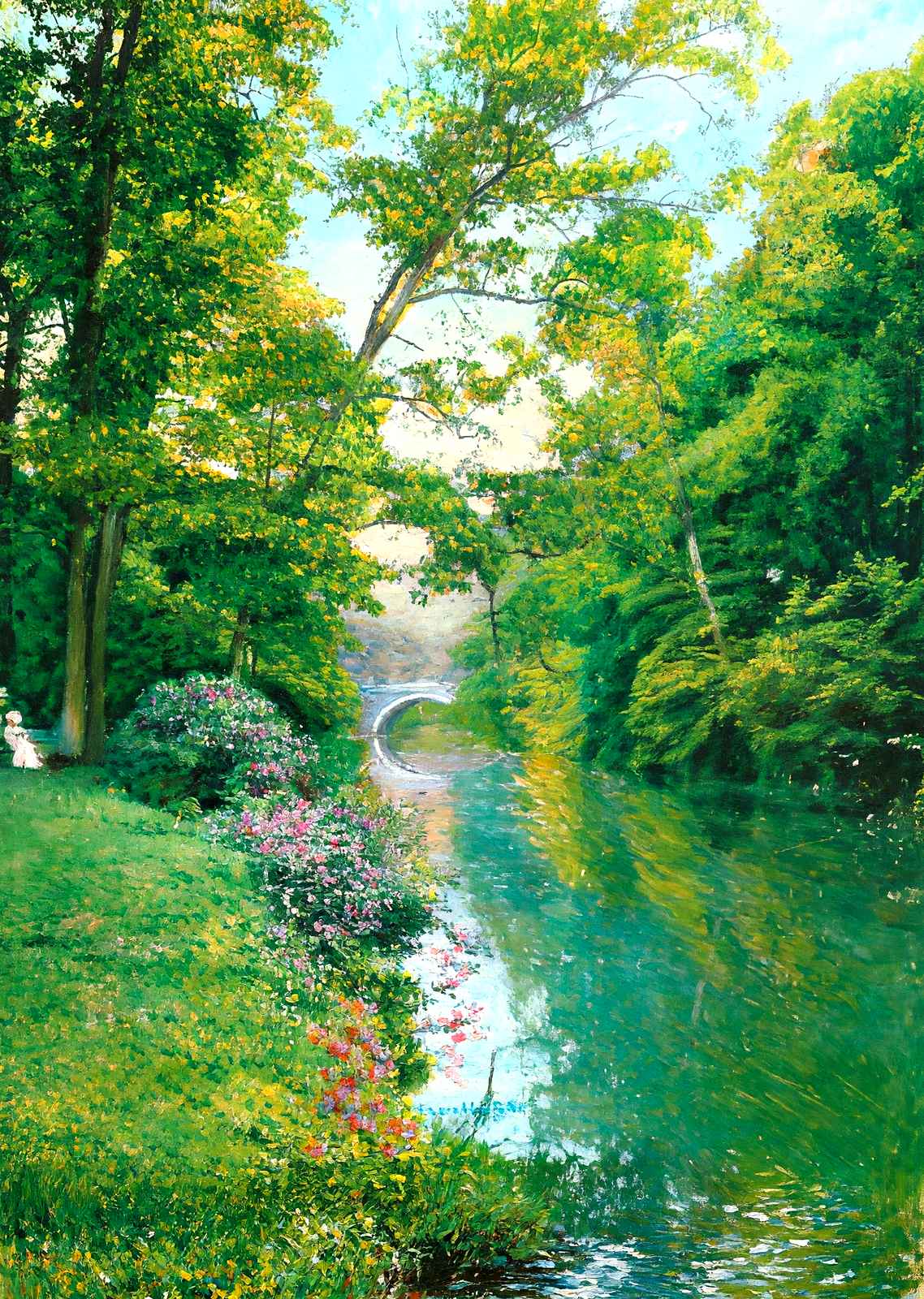 Wissahickon Creek, Philadelphia PA in 1906 art print