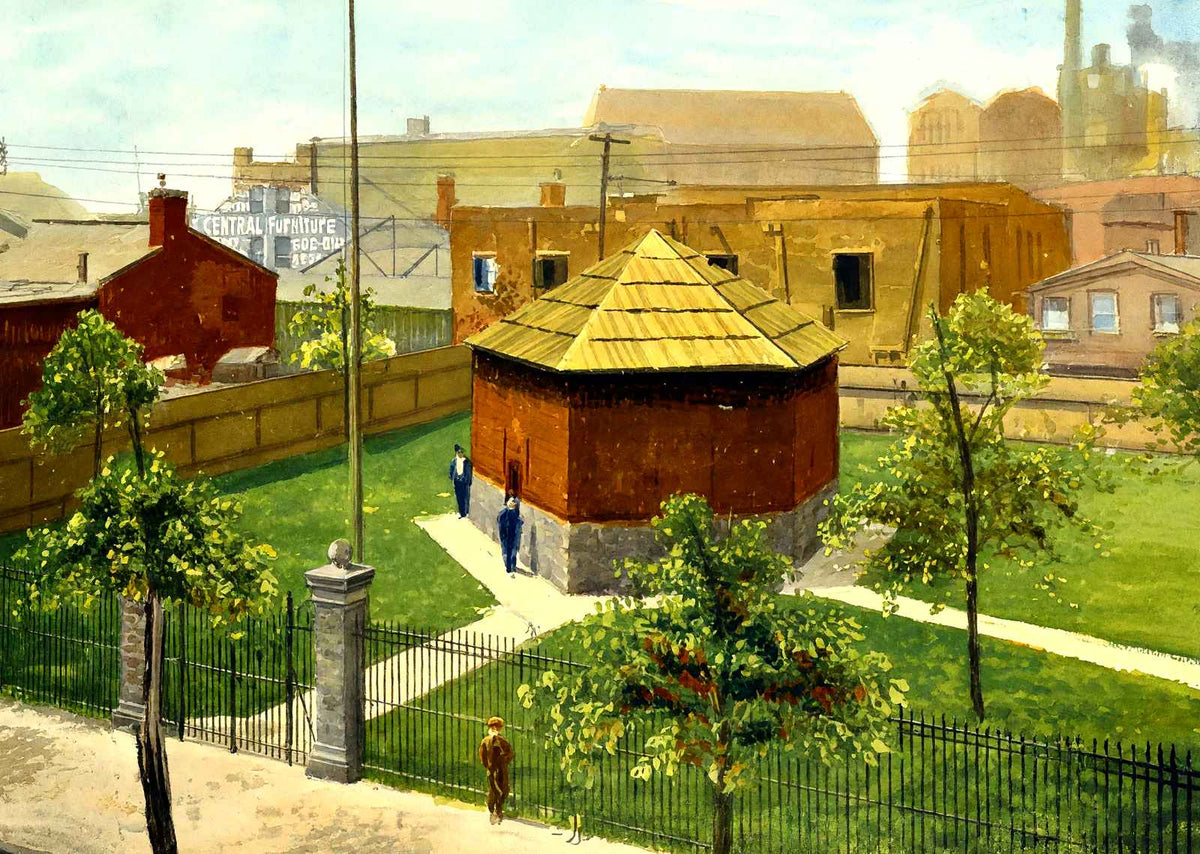 Old Block House, Pittsburgh PA in 1906 art print