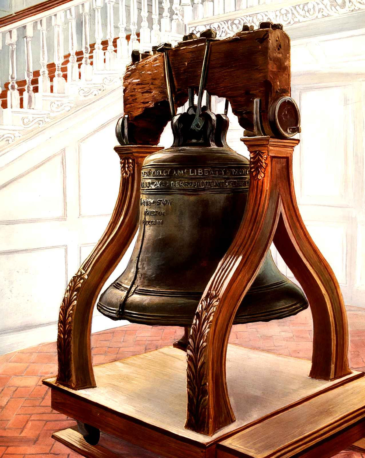 Liberty Bell, Philadelphia PA in 1906 vintage print