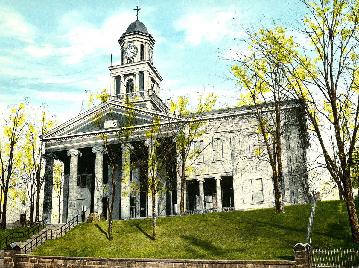 Lawrence County Court House, New Castle PA vintage print