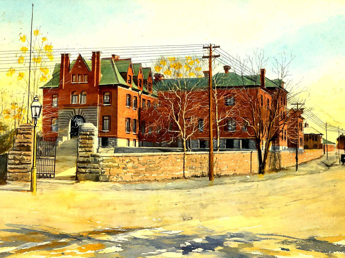 City Hospital, Wilkes-Barre, PA in 1907 art print