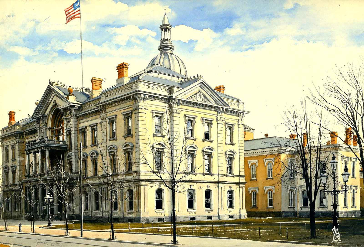 State Capitol, Trenton, NJ in 1905 art print